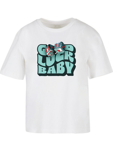 Good Luck Baby Tee white