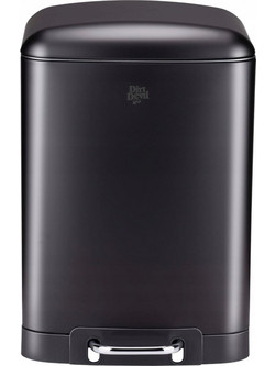 Καλαθάκι Μπάνιου Dirt Devil Ανοξείδωτο Soft Close 12lt Black 871125249504