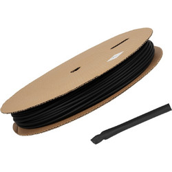 GLOBOSTAR(R) SHRINKTUBE 79816 Θερμοσυστελλόμενο Μακαρόνι Στεγανοποίησης για Neon Flex LED Αδιάβροχο IP65 - Μαύρο Ματ - Μ100 x Π0.4 x Υ0.4cm/Π0.2 x Υ0.2cm