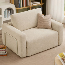 Sofa Del Atelier Πολυθρόνα - Κρεβάτι Wello Single Boucle 118FVL1103 80x90x50cm Cream