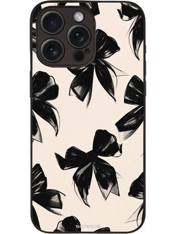 Sonique Diva Series Back Cover Μαύρα Φιογκάκια (iPhone 15 Pro Max)