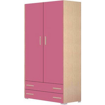 Ντουλάπα Ξύλινη Δίφυλλη/Δρυς Ροζ Φ 85-Υ180-Β50 cm