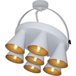 Home Lighting Κρεμαστό Φωτιστικό Οροφής Πολύφωτο Λευκό 77-3999