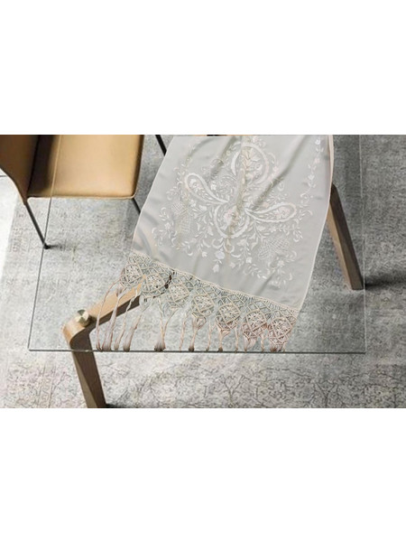ΤΡΑΒΕΡΣΑ CREPE SILK ΜΕ ΚΕΝΤΗΜΑ ΧΕΙΡΟΣ LAHOUR 50Χ150 LINEAHOME