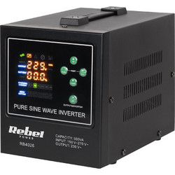 Rebel POWER-500-LFP4 emergency power supply - a pure sine wave inverter with a 12V charging function, 230V, 500VA/300W