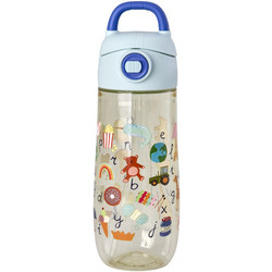 Rice ABC Print Παιδικό Παγούρι Πλαστικό Μπλε 550ml
