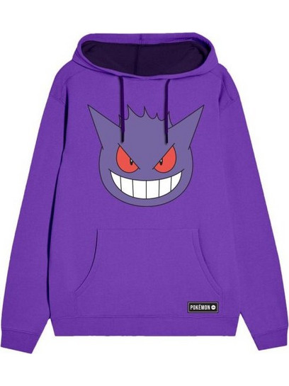 Pokemon Purple Hooded Sweater Gengar Face - Size Small
