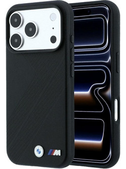 BMW M Tire Track Metal Logo MagSafe Θήκη Black (iPhone 17 Pro Max / 18 Pro Max)