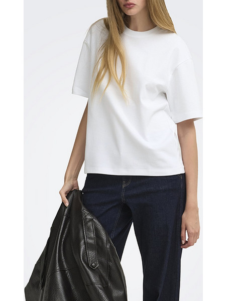 ONLY ONLSUPERIOR SS ONECK LOOSETOP JRS NOOS 15377604-BRIGHT WHITE White