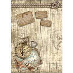 Stamperia Ριζόχαρτο Decoupage A4 (21x29,7cm) Compass