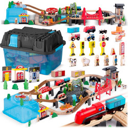 Ξύλινο Τρενάκι Πόλη 100 τεμάχια για 3+ Ετών RK-879 Ricokids