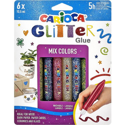 Κόλα Glitter Multi σετ=6τ Carioca 6x10,5ml Carioca 42112