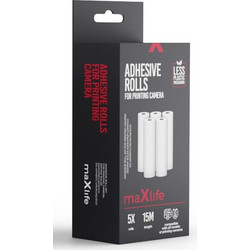 Maxlife Σετ Ανταλλακτικά Ρολά για Θερμικό Εκτυπωτή/Instant Κάμερες Αυτοκόλλητα 5τμχ