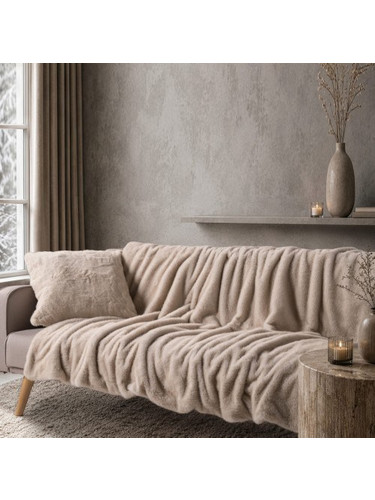 Διακοσμητικό Ριχτάρι Fox 02 Beige - 130 x 185 cm