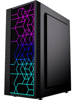 Gembird Fornax 2500 ARGB Black Gaming Midi Tower Κουτί Υπολογιστή RGB με Πλαϊνό Παράθυρο