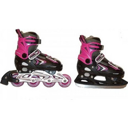 Roller - Παγοπέδιλα 2 Εφαρμογής 40-43 Αυξομειούμενα Φουξ