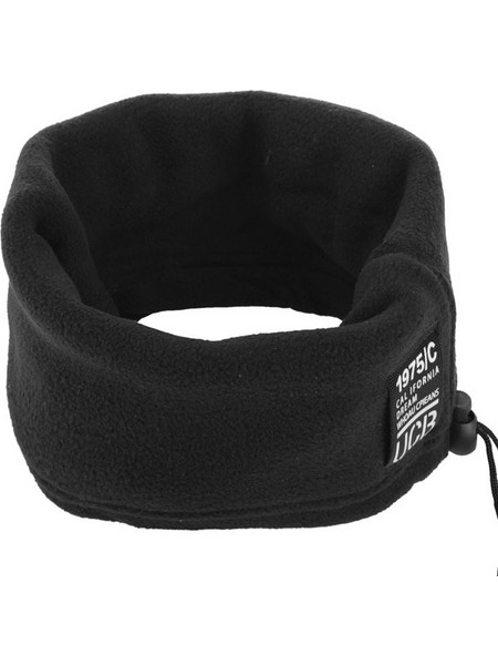 Premium Λαιμός Χειμερινός Εφηβικός Fleece Μαύρος με Κορδόνι & Woven Patch UCB