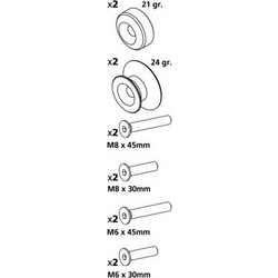 ΒΙΔΕΣ ΣΤΗΡΙΞΗΣ ΠΕΤΑΛΟΥ 6/8mm ΜΠΛΕ