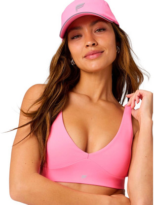 FABLETICS PURELUXE LONGLINE LOW IMPACT BRA FT6044-BA2500631-14755-S.MILKSH. Ροζ