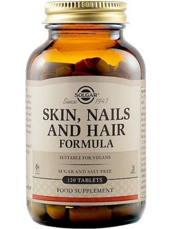 SOLGAR - Skin Nails and Hair Formula με Βιοτίνη tabs 120s