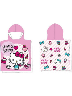 Hello Kitty Fashion Παιδικό Πόντσο Θαλάσσης Γρήγορου Στεγνώματος 50x100 εκ