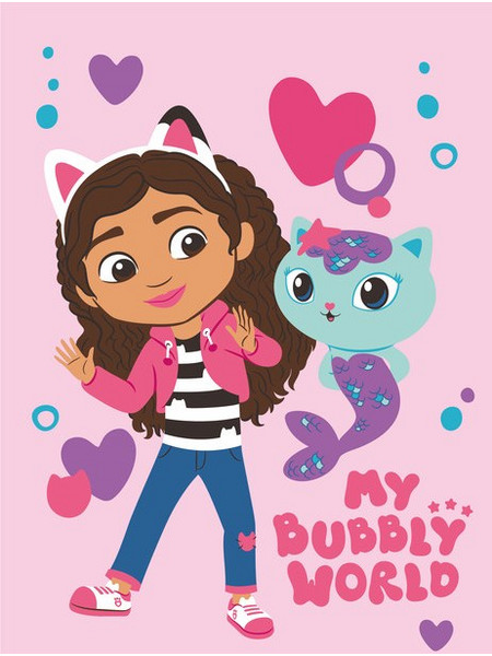 Gabby's Dollhouse Bubbly World Κουβέρτα Πολάρ Φλις 100x150 εκ