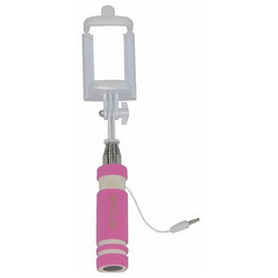 Blum Mini Selfie stick με καλώδιο (3,5 Jack) ροζ - OEM