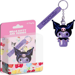 Hello Kitty Kuromi keychain