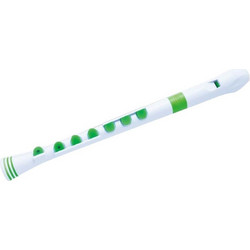 NUVO Recorder+ soprano recorder, white and green NURG320WGR