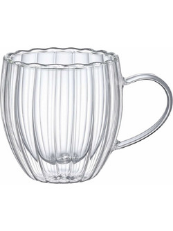 Salt & Pepper Σετ Φλιτζάνια Cappuccino & Τσαγιού Γυάλινα Διαφανή 260ml 2τμχ