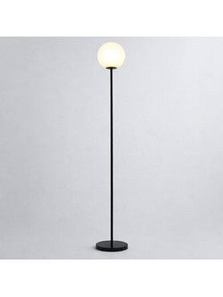 VenCore Orbia Black 6091-20001 - Μοντέρνο Επιδαπέδιο Φωτιστικό Μονόφωτο Μαύρο Αλουμίνιο με Βάση-Ντουί 1xE27 - Φ35 x Υ165cm
