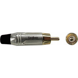 SP50GRCAM BLACK | Αρσενικό Βύσμα RCA με Επιχρυσωμένες Επαφές, Μαύρο