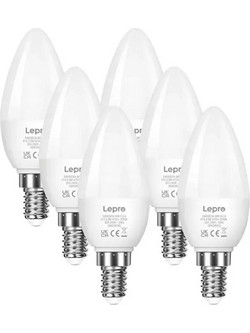 Λάμπα LED Lepro 4.2W για Ντουί E14 Σχήμα C37 Θερμό Λευκό 470lm (600059-WW-EU-6)