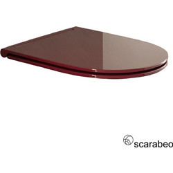 Scarabeo Moon Καπάκι Λεκάνης D-Shape Πλαστικό Slim Soft Close Μπορντό 502-5535BS-830