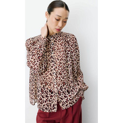 Grace & Mila Almira Γυναικείο Πουκάμισο Animal Print Καφέ