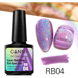 Canni Laser Rainbow Gel RB04 Glitter Cat Eye Ημιμόνιμο Βερνίκι Νυχιών 7.3ml