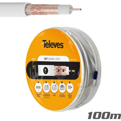 Televes ΚΑΛΩΔΙΟ Coaxial CXT-18C Cu Dca LSFH White 100m 214210 11503