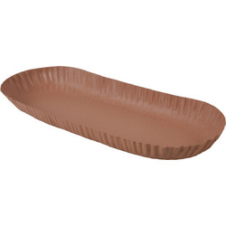 Beauty Home Πιατέλα μεταλλική terracotta 43x17,5x4cm