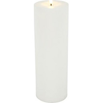 Κορμός κερί εξωτ.χώρου LED 10Χ32,5 λευκό / extra remote control/timer/3AA - Plastona