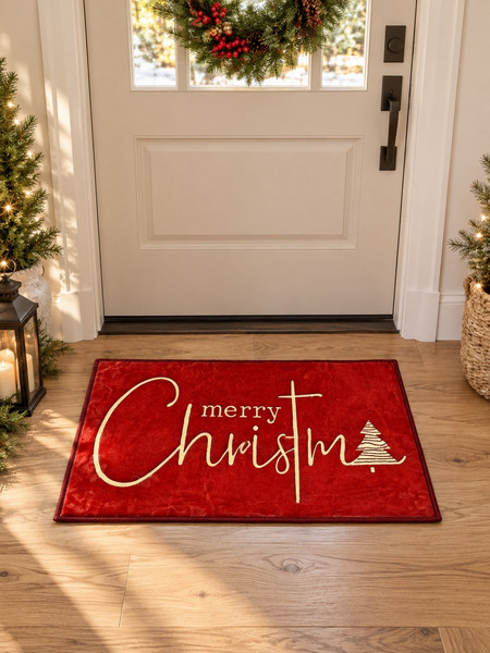 ΧΑΛΙ ΕΙΣΟΔΟΥ MERRY CHRISTMAS 40x60 εκ.GOLD