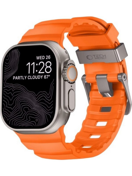 Tech-Protect Motion Λουράκι Σιλικόνης Signal Orange (Apple Watch 44 / 45 / 46 / 49mm)