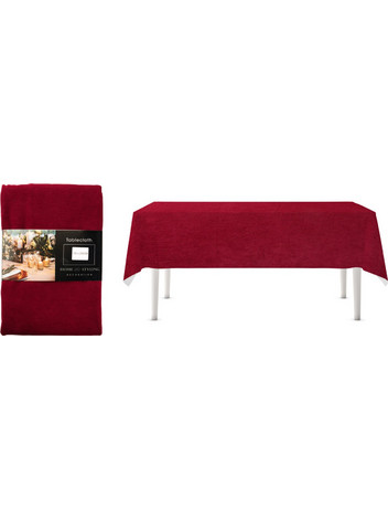 Τραπεζομάντηλο Βελούδινο 140x240cm Βουργουνδί Χρώμα