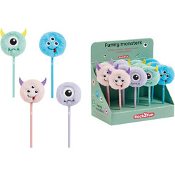 BACK2FUN ΒΙΤΡΙΝΑ ΓΕΜΑΤΗ ΜΟΛΥΒΙ POMPOM MONSTER ΑΣΣΟΡΤΙ (Το προιόν πωλείται σε μεμονωμένα τεμάχια του ενός)