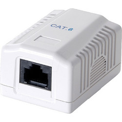 LK-WP-033 Επίτοιχη - Αυτοκόλλητη Πρίζα Δικτύου Cat6 UTP Μονή (1x RJ45) White - Punch Down