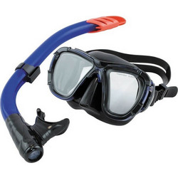 BlueWave Leon Set Μάσκα Θαλάσσης με Αναπνευστήρα Μαύρη Μπλε 61512