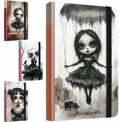 Σημειωματάριο Creepy Notes 13x21 με Λάστιχο 1τμχ 35594