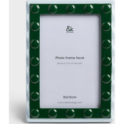 Κορνίζα Facet Rectangle Blue L &Klevering Polyresin 19 x 14 x 1.5 cm