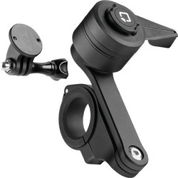 Διπλή Βάση Στήριξης Κινητού και Action Camera Combo 2.0 της σειράς Titan Optiline για Τιμόνι Μηχανής ή Ποδηλάτου με διάμετρο από 22 mm έως 35 mm με 3D αντικραδασμικό σύστημα dampener και σύστημα Duolo