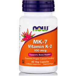Now Foods MK-7 Vitamin K-2 100mcg 60 Κάψουλες