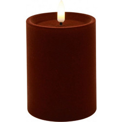 Χριστουγεννιάτικο Κερί Led 013.839971 7,5x10cm Dark Brown